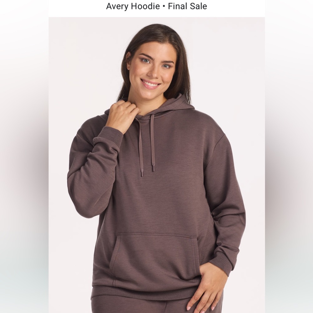 Woolx Avery Hoodie Plum Truffle New Merino Wool Size L